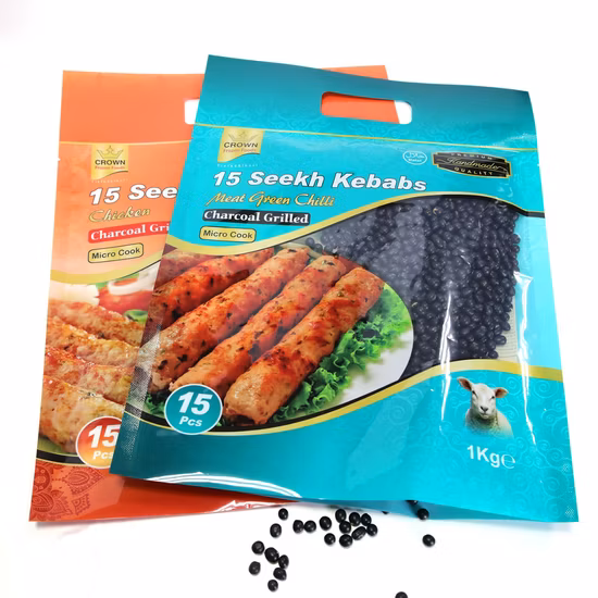 Transparent Vacuum Food Grade Three Side Seal Plastic Packaging Bag