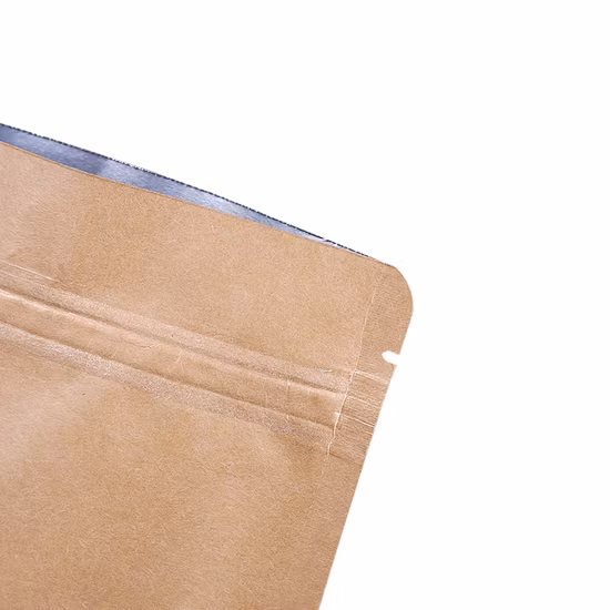 Custom Packaging Design Plastic Bag Biodegradable Zip Lock Stand up Packaging Pouch Zipper Waterproof Kraft Paper Bag with Valve for Coffee Bean, Tea, Pet Food