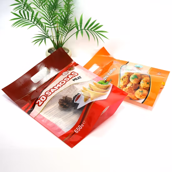 Busta per imballaggio in plastica sottovuoto trasparente per uso alimentare con tre saldature laterali