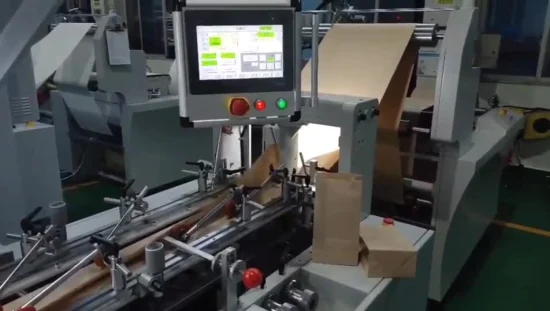 Macchina completamente automatica per la produzione di sacchetti di carta Kraft a basso costo con fondo quadrato, macchina per la produzione di sacchetti di carta piatti