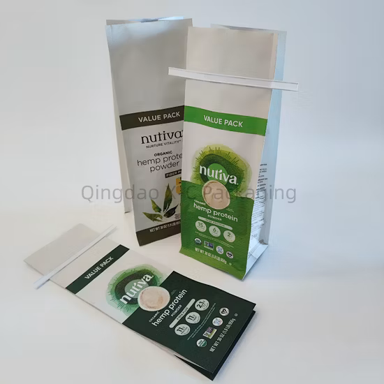 Sacchetto per imballaggio in plastica per caffè in foglio di alluminio alimentare stampato personalizzato con fondo piatto e valvola